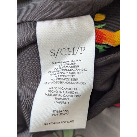 CAbi Drama Floral Wrap Tie Skirt Midnight Flowers Colorful Spring Easter Sz S - Picture 8 of 9